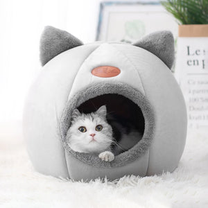 Cozy Cat Cave Bed – Ultra-Soft Winter Hideaway for Cats & Small Dogs, 100% Cotton