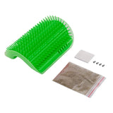 Self-Grooming Cat Corner Brush | Wall-Mounted Massager & Tickling Comb with Catnip | Pet Grooming Supply