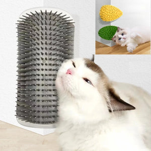 Cat Scratcher Massager & Grooming Brush | Hair Removal & Relaxation for Cats | Pet Care & Accessories