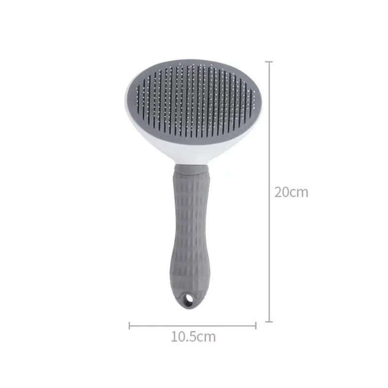 Self-Cleaning Pet Hair Brush | Stainless Steel Grooming Comb for Cats & Dogs | Long Hair Shedding Tool