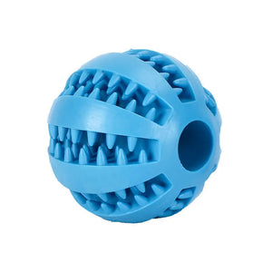 Durable Rubber Dog Chew Toy – Dental Cleaning Treat Ball for Interactive Play