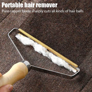 Portable Pet Hair Remover | Manual Lint Scraper & Sticky Brush for Cat & Dog Hair Removal