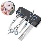 Professional Pet Grooming Scissors – Stainless Steel, Safety Round Head, Dog & Cat Hair Cutting Shears