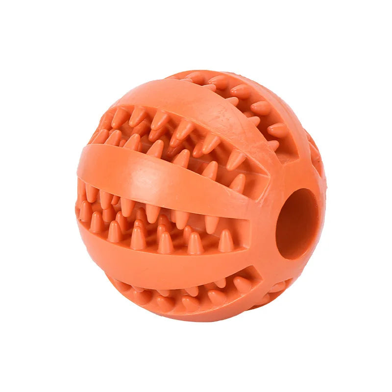 Durable Rubber Dog Chew Toy – Dental Cleaning Treat Ball for Interactive Play