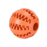 Durable Rubber Dog Chew Toy – Dental Cleaning Treat Ball for Interactive Play