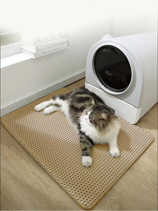 Cat Litter Mat | Waterproof Double Layer Anti-Slip Mat for Litter Box | Easy Clean & Durable Pet Mat