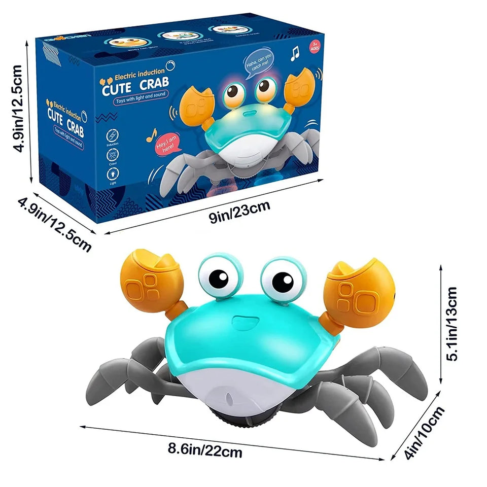 Dancing Crab Toy for Babies - Interactive Crawling Escape Crab | Battery Operated & Sound Activated | Perfect Baby Gift