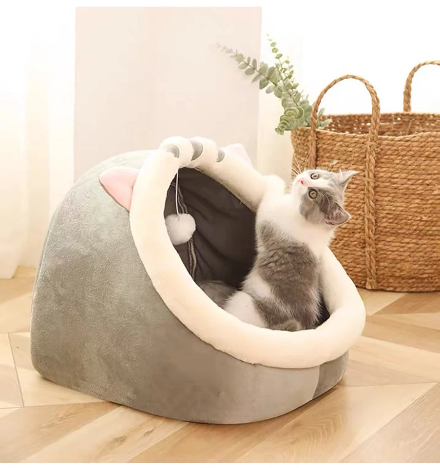 Cozy Foldable Cat Bed - Deep Sleep Cave for Cats & Small Dogs | Breathable, Removable & Washable Design