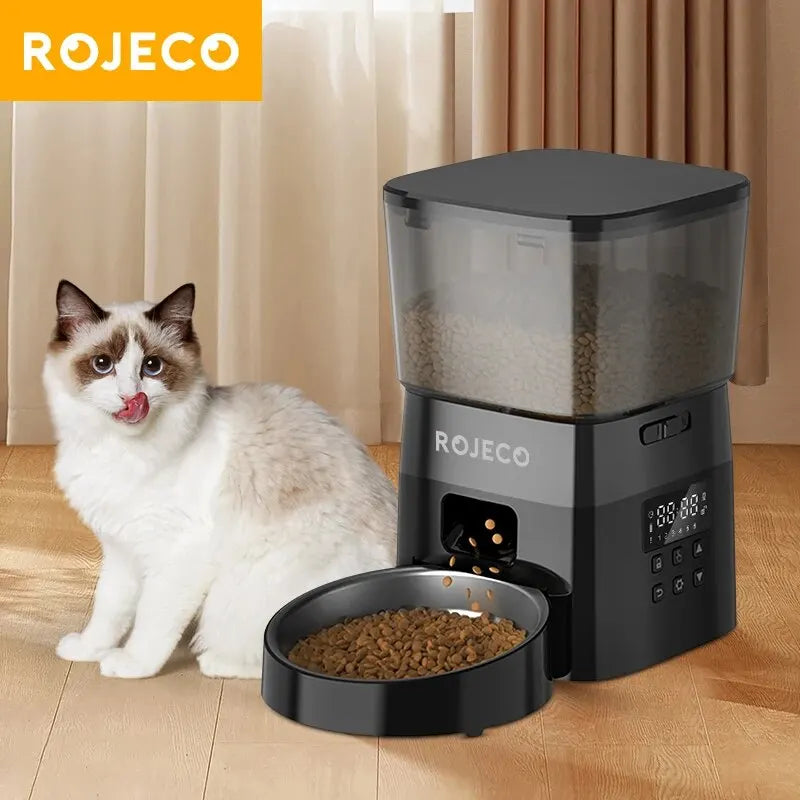 Automatic Smart Pet Feeder | Programmable Dry Food Dispenser for Cats & Dogs | LCD Display & Portion Control