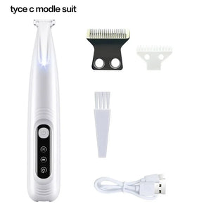 Waterproof Dog Paw Trimmer with LED Display | Silent & Rechargeable Pet Hair Clipper for Dogs & Cats | 18mm Blade for Precise Grooming