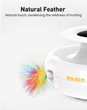 ROJECO 2-in-1 Interactive Cat Toy – Automatic Feather & Fun Ball with 5 Play Modes