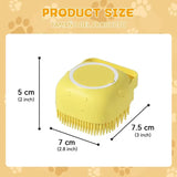 Pet Bath Brush - Soft Silicone Grooming Scrubber for Dogs & Cats | Shampoo Dispenser & Massage Comb