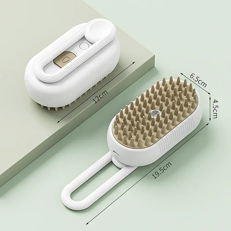 Electric Spray Pet Massage Comb | Anti-Static & Grooming Brush for Cats & Dogs | One-Touch Water Spray