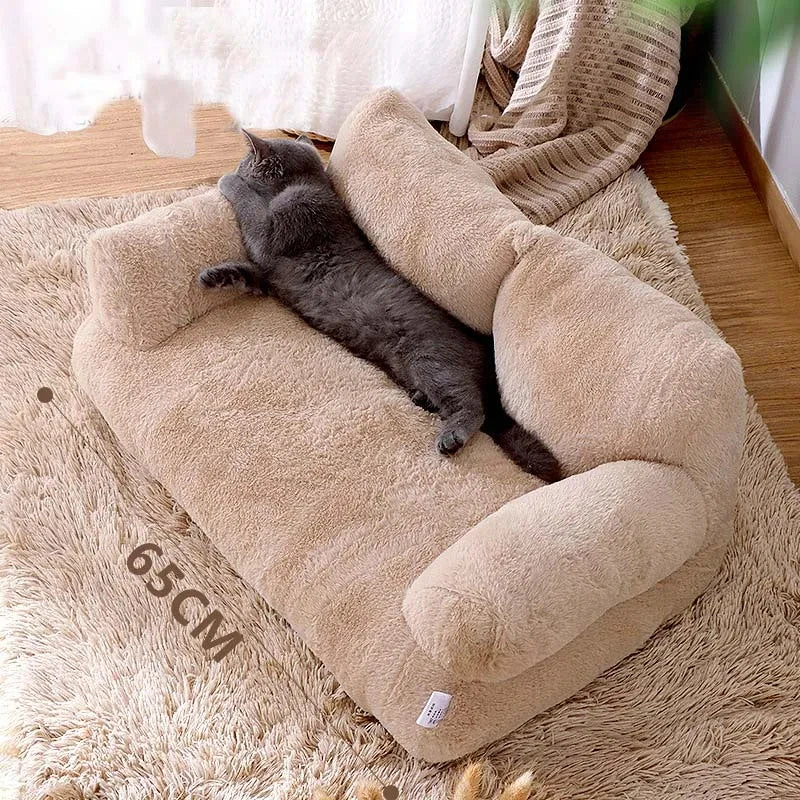 Luxury Plush Cat & Dog Sofa Bed – Ultra-Comfortable, Breathable & Warm Nest for Small & Medium Pets