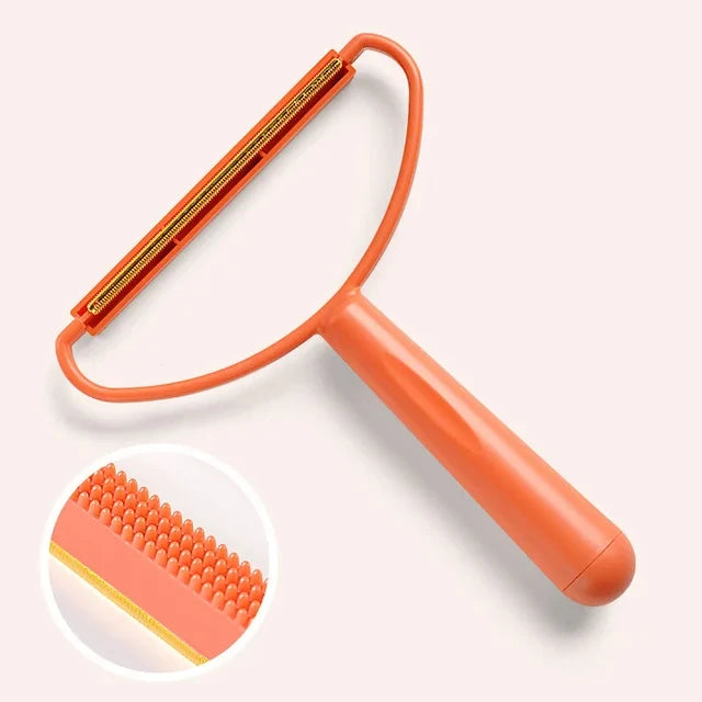 Portable Pet Hair Remover | Manual Lint Scraper & Sticky Brush for Cat & Dog Hair Removal