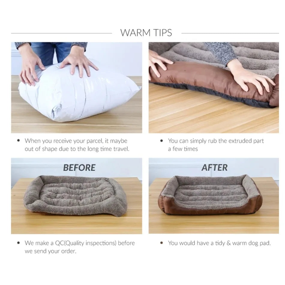 Luxury Waterproof Plush Dog & Cat Bed | Ultra-Soft, Washable & Orthopedic Pet Cushion