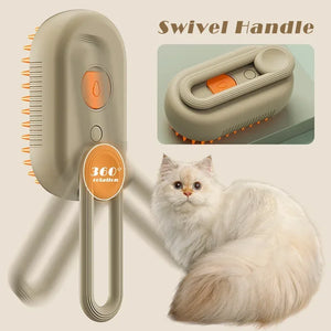 Electric Spray Pet Massage Comb | Anti-Static & Grooming Brush for Cats & Dogs | One-Touch Water Spray