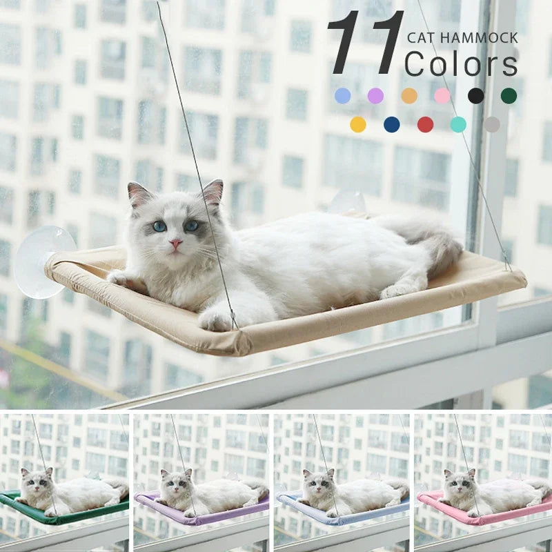 20KG Heavy-Duty Cat Hammock | Window-Mounted Hanging Cat Bed | Breathable & Comfortable Pet Seat