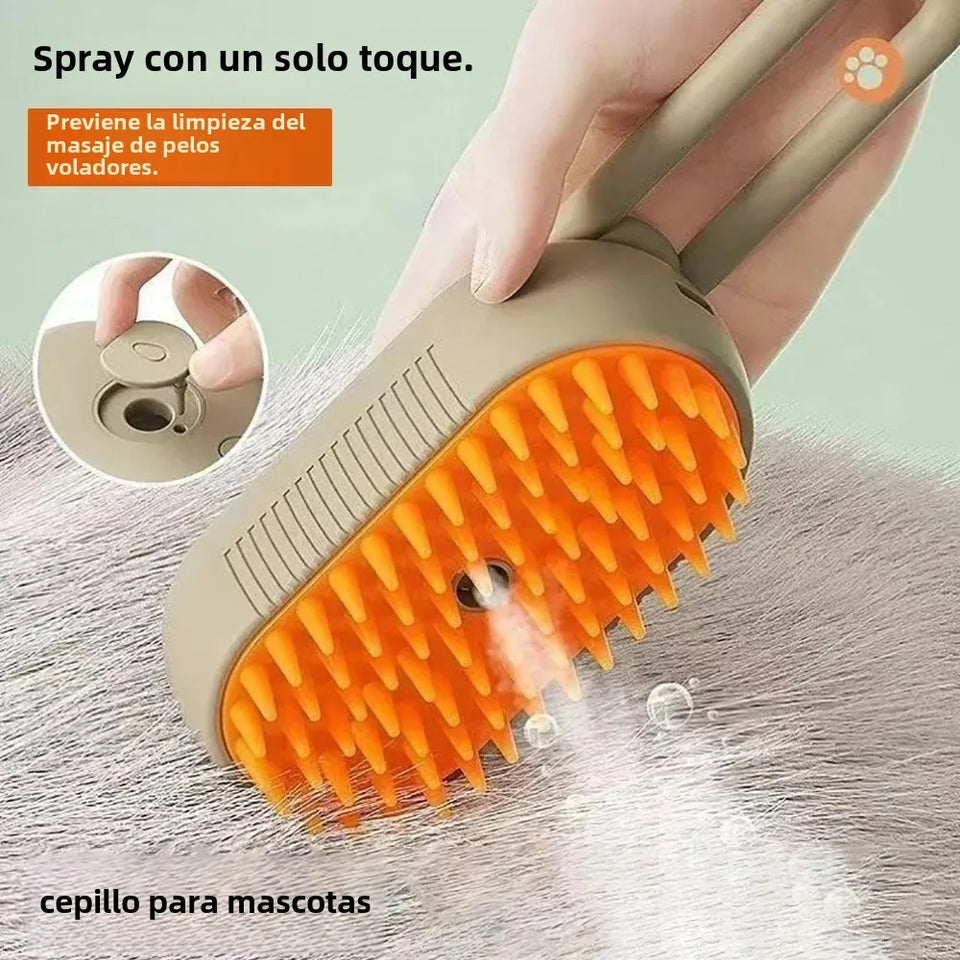 Electric Spray Pet Massage Comb | Anti-Static & Grooming Brush for Cats & Dogs | One-Touch Water Spray