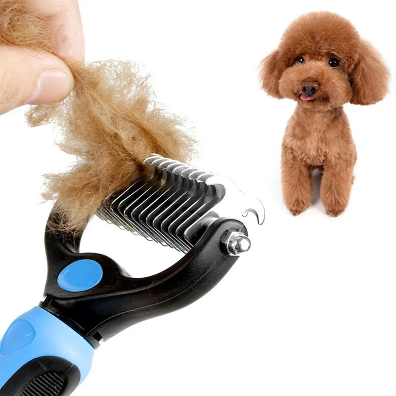 Professional Deshedding & Dematting Pet Brush – Removes Knots & Loose Fur for Dogs & Cats