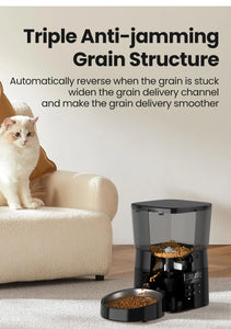 Automatic Smart Pet Feeder | Programmable Dry Food Dispenser for Cats & Dogs | LCD Display & Portion Control