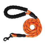 Heavy-Duty Nylon Dog Leash – 120/150/200/300CM Reflective & Padded Handle for Small, Medium, Large Dogs