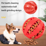 Durable Rubber Dog Chew Toy – Dental Cleaning Treat Ball for Interactive Play