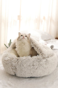 Cozy Cat Cave Bed | Soft Plush Covered Pet Nest for Small Cats & Dogs | Warm & Comfortable Sleeping Mat