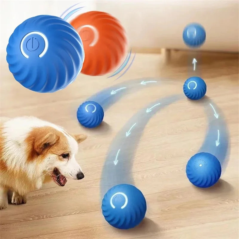 Smart Interactive Dog Ball | USB Rechargeable Automatic Moving & Bouncing Toy for Dogs & Cats