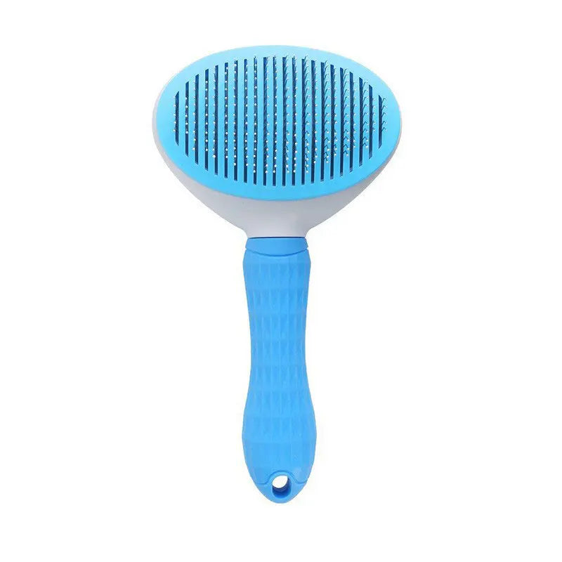 Self-Cleaning Pet Hair Brush | Stainless Steel Grooming Comb for Cats & Dogs | Long Hair Shedding Tool