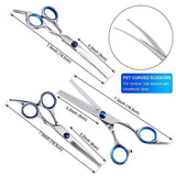 Professional Pet Grooming Scissors – Stainless Steel, Safety Round Head, Dog & Cat Hair Cutting Shears