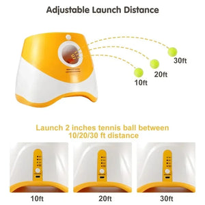 Automatic Dog Ball Launcher - Interactive Tennis Throw Machine | USB Rechargeable Pet Toy