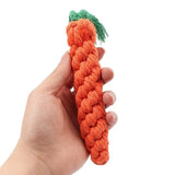 Durable Cotton Rope Dog Chew Toy | Carrot-Shaped Interactive Toy for Dogs & Cats | Safe & Non-Toxic