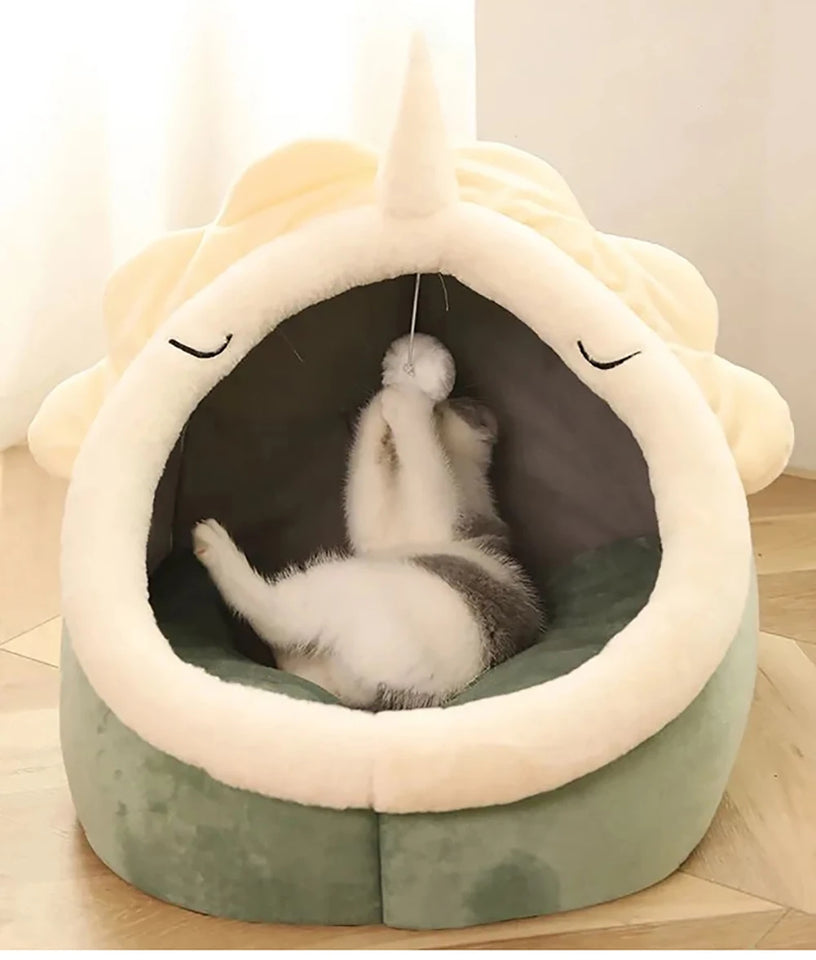 Cozy Foldable Cat Bed - Deep Sleep Cave for Cats & Small Dogs | Breathable, Removable & Washable Design