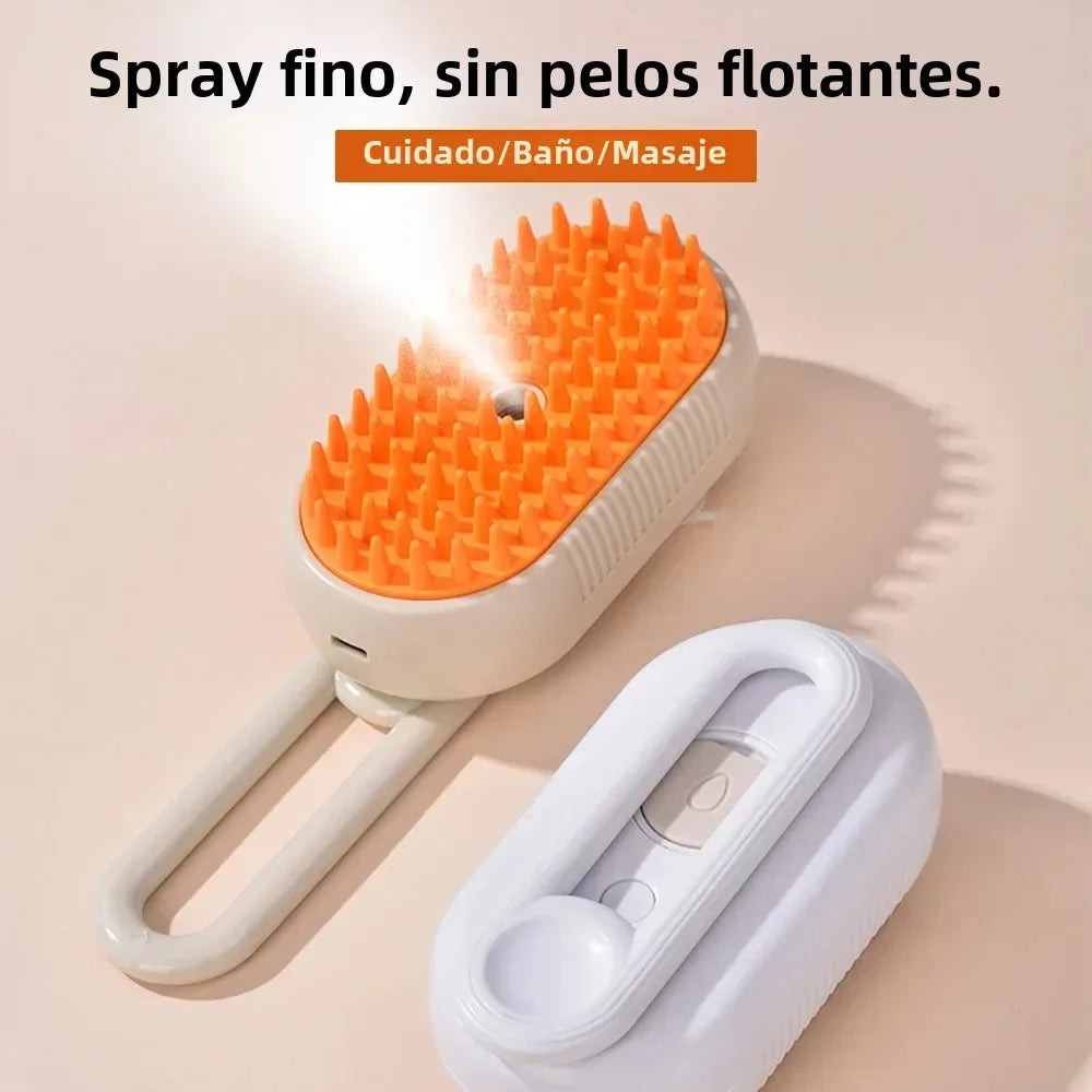 Electric Spray Pet Massage Comb | Anti-Static & Grooming Brush for Cats & Dogs | One-Touch Water Spray