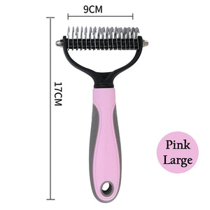 Professional Deshedding & Dematting Pet Brush – Removes Knots & Loose Fur for Dogs & Cats