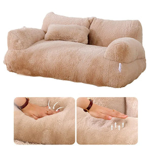 Luxury Plush Cat & Dog Sofa Bed – Ultra-Comfortable, Breathable & Warm Nest for Small & Medium Pets