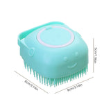 Silicone Pet Bathing Brush – Soft Massager with Built-in Shampoo Dispenser