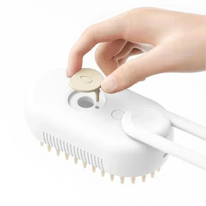 3-in-1 Electric Dog Brush with Steam Spray – Pet Grooming Massage & Detangling Brush