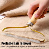 Portable Pet Hair Remover | Manual Lint Scraper & Sticky Brush for Cat & Dog Hair Removal