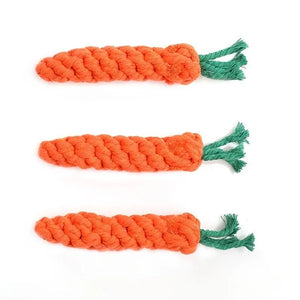 Durable Cotton Rope Dog Chew Toy | Carrot-Shaped Interactive Toy for Dogs & Cats | Safe & Non-Toxic