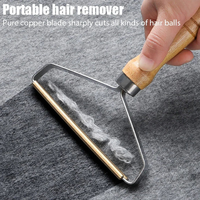 Portable Pet Hair Remover | Manual Lint Scraper & Sticky Brush for Cat & Dog Hair Removal