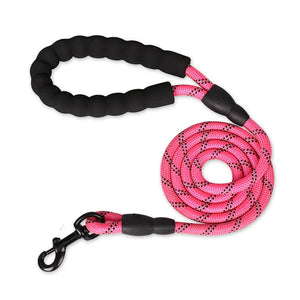 Heavy-Duty Nylon Dog Leash – 120/150/200/300CM Reflective & Padded Handle for Small, Medium, Large Dogs