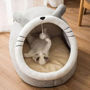 Cozy Foldable Cat Bed - Deep Sleep Cave for Cats & Small Dogs | Breathable, Removable & Washable Design