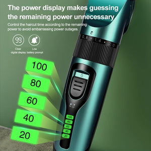 Professional Pet Hair Clipper – Rechargeable & Low-Noise Dog Hair Trimmer with LED Display | Cordless Grooming Clippers for Cats & Dogs