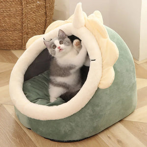 Cozy Foldable Cat Bed - Deep Sleep Cave for Cats & Small Dogs | Breathable, Removable & Washable Design