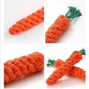 Durable Cotton Rope Dog Chew Toy | Carrot-Shaped Interactive Toy for Dogs & Cats | Safe & Non-Toxic