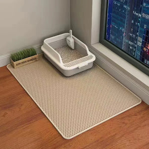 Cat Litter Mat | Waterproof Double Layer Anti-Slip Mat for Litter Box | Easy Clean & Durable Pet Mat