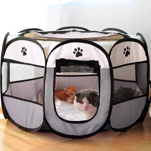 Portable Foldable Pet Tent – Durable Octagonal Playpen for Dogs & Cats | Lightweight & Travel-Friendly