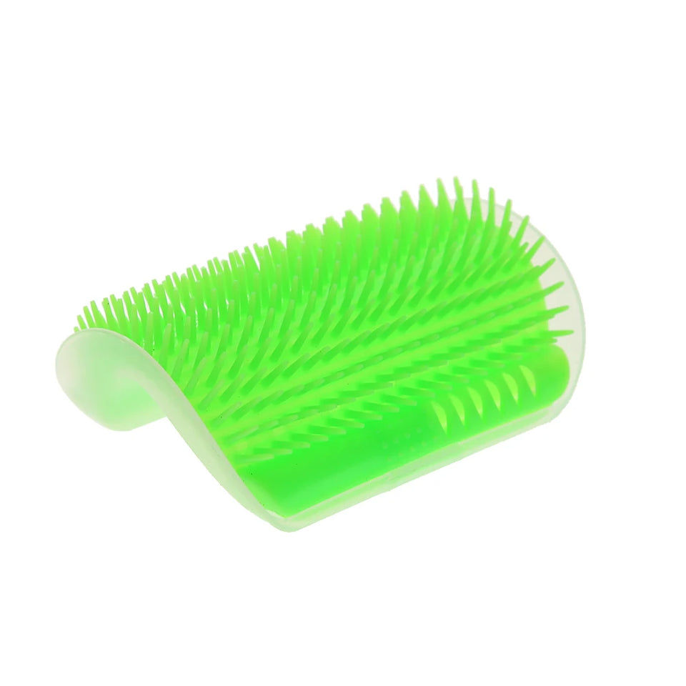 Self-Grooming Cat Corner Brush | Wall-Mounted Massager & Tickling Comb with Catnip | Pet Grooming Supply